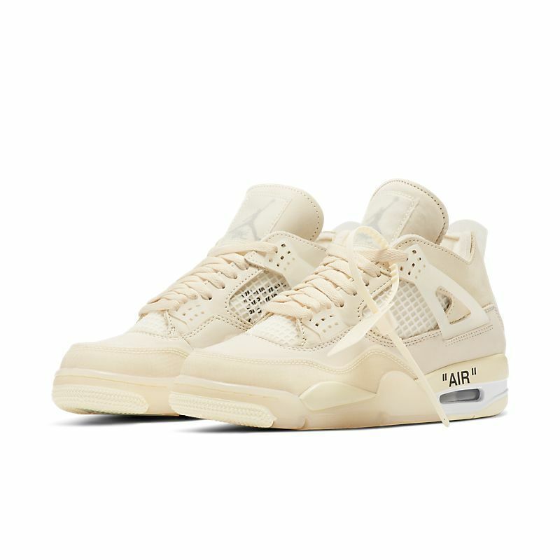 Tênis Off-White x Air Jordan 4 Sail Bege