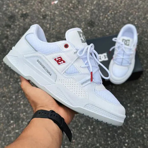 Dc Shoe Construct Imp White Red Grey